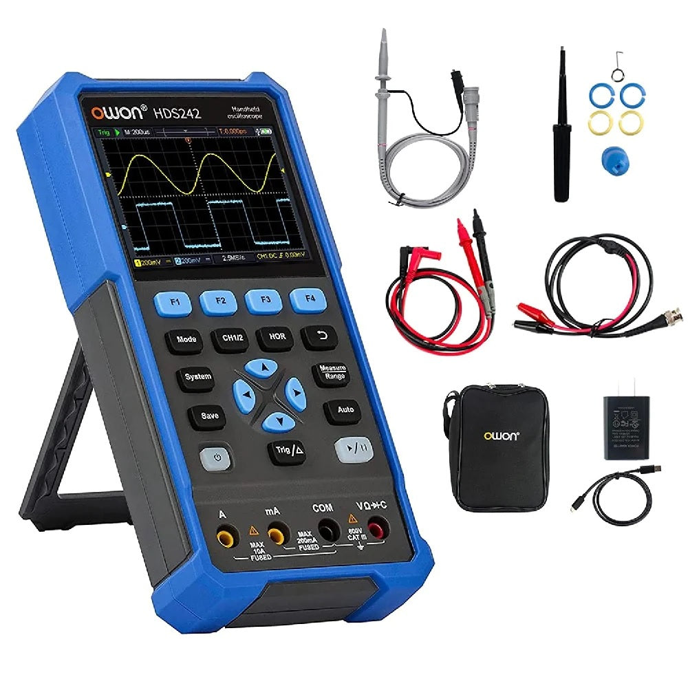 OWON HDS242 Handheld Digital Oscilloscope Bandwidth: 40 MHz, 2 - Channel, Sample rate: 250 MSa/s (single channel), 125 MSa/s (dual channel)