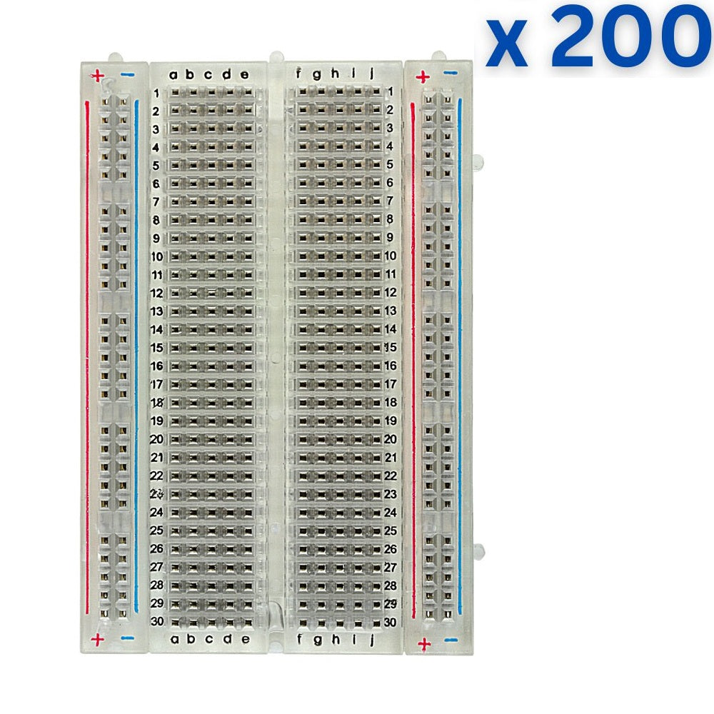 Transparent Medium 400 Points Solderless Breadboard