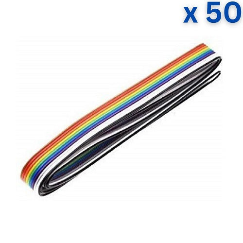 1 Meter 10 Core Rainbow  Ribbon Wire Cable