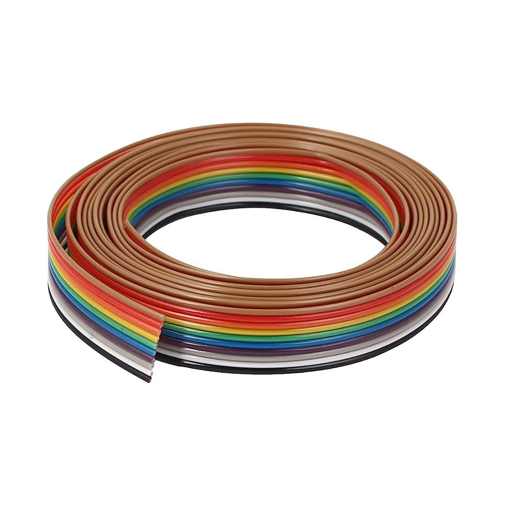 5 Meter 10 Core Rainbow Ribbon Wire Cable