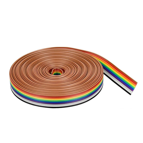 10 Meter 10 Core Rainbow  Ribbon Wire Cable