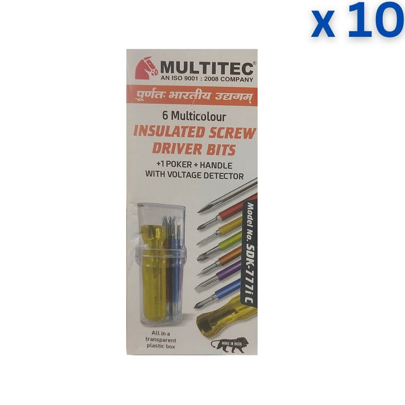 Multitec SDK-777i-C 6 Multicolor Insulated Screw Driver Bit