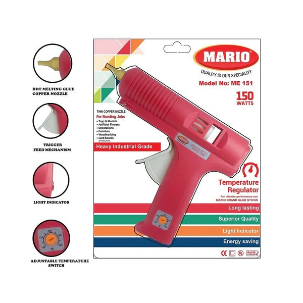 Mario ME-151, 150 Watt Professional Hot Melt Glue Gun