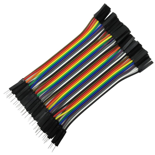 40 Pin 10cm 2.54mm Female to Male Breadboard Dupont Jumper Wire