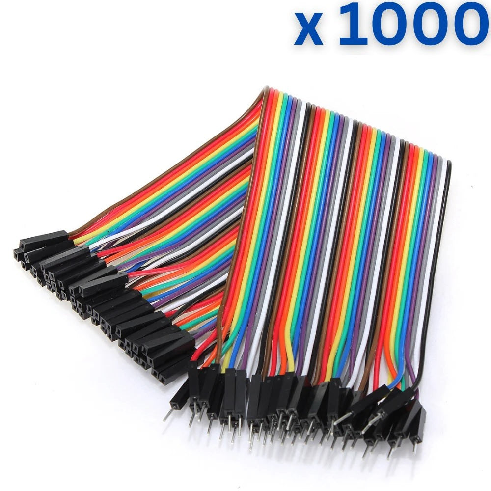40 Pin 20cm 2.54mm Female to Male Breadboard Dupont Jumper Wire