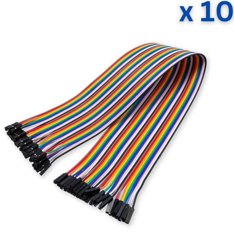 40 Pin 30cm 2.54mm Female to Female Breadboard Dupont Jumper Wire