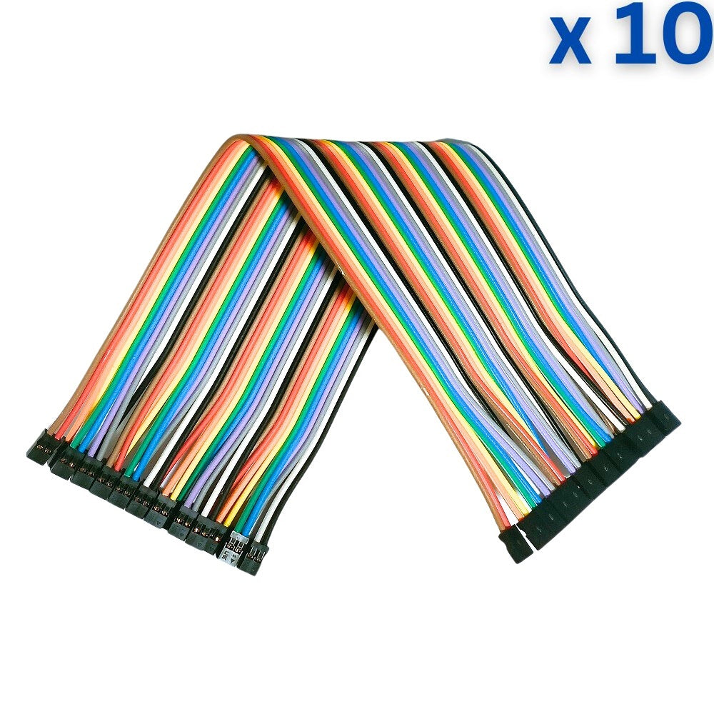 40 Pin 20cm 2 Way Female to Female Breadboard Dupont Jumper Wire