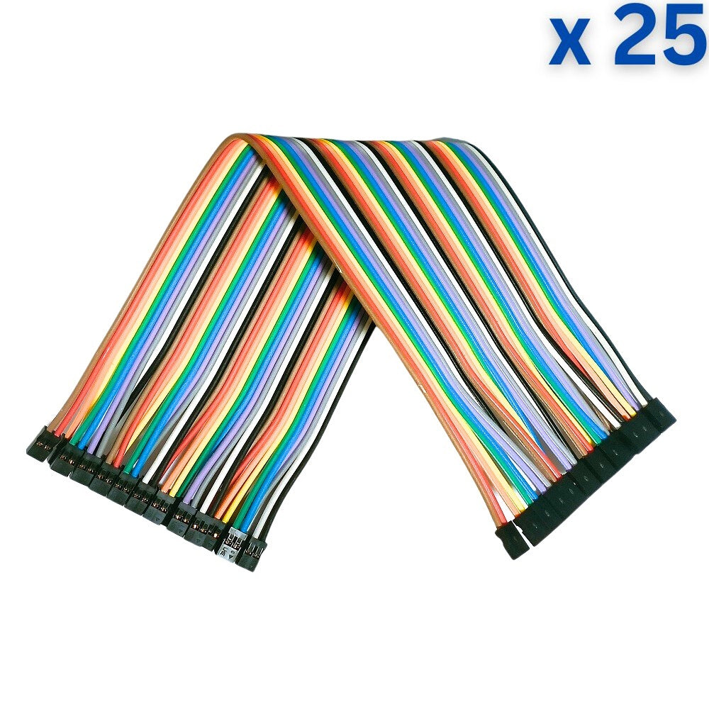 40 Pin 20cm 2 Way Female to Female Breadboard Dupont Jumper Wire