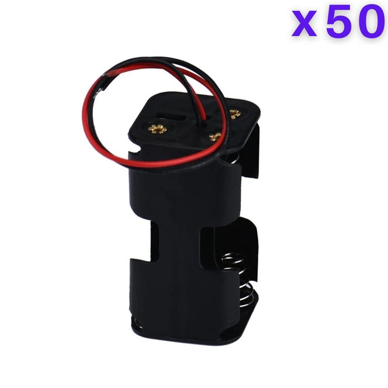 2 x 1.5V AA Battery Case Connector - Front & Back