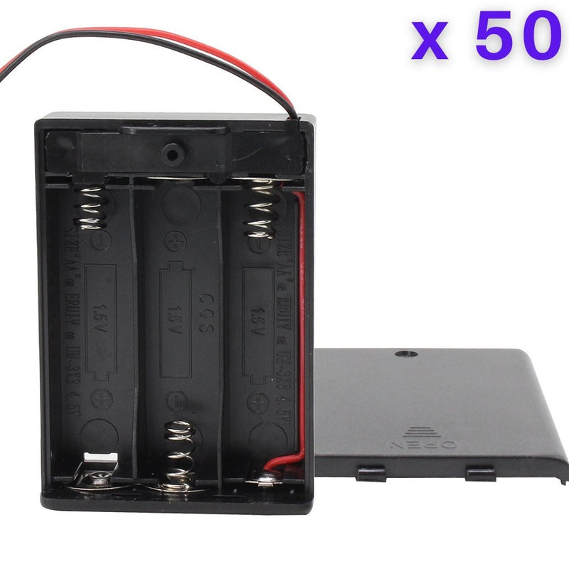 3 x 1.5V AA Battery Case Connector with Cover