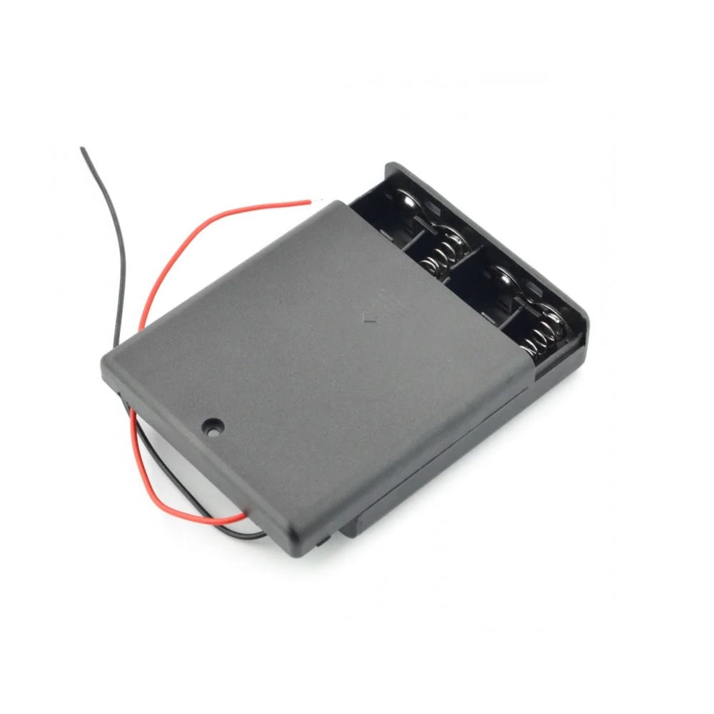 4 x 1.5V AA Battery Case Connector with Cover