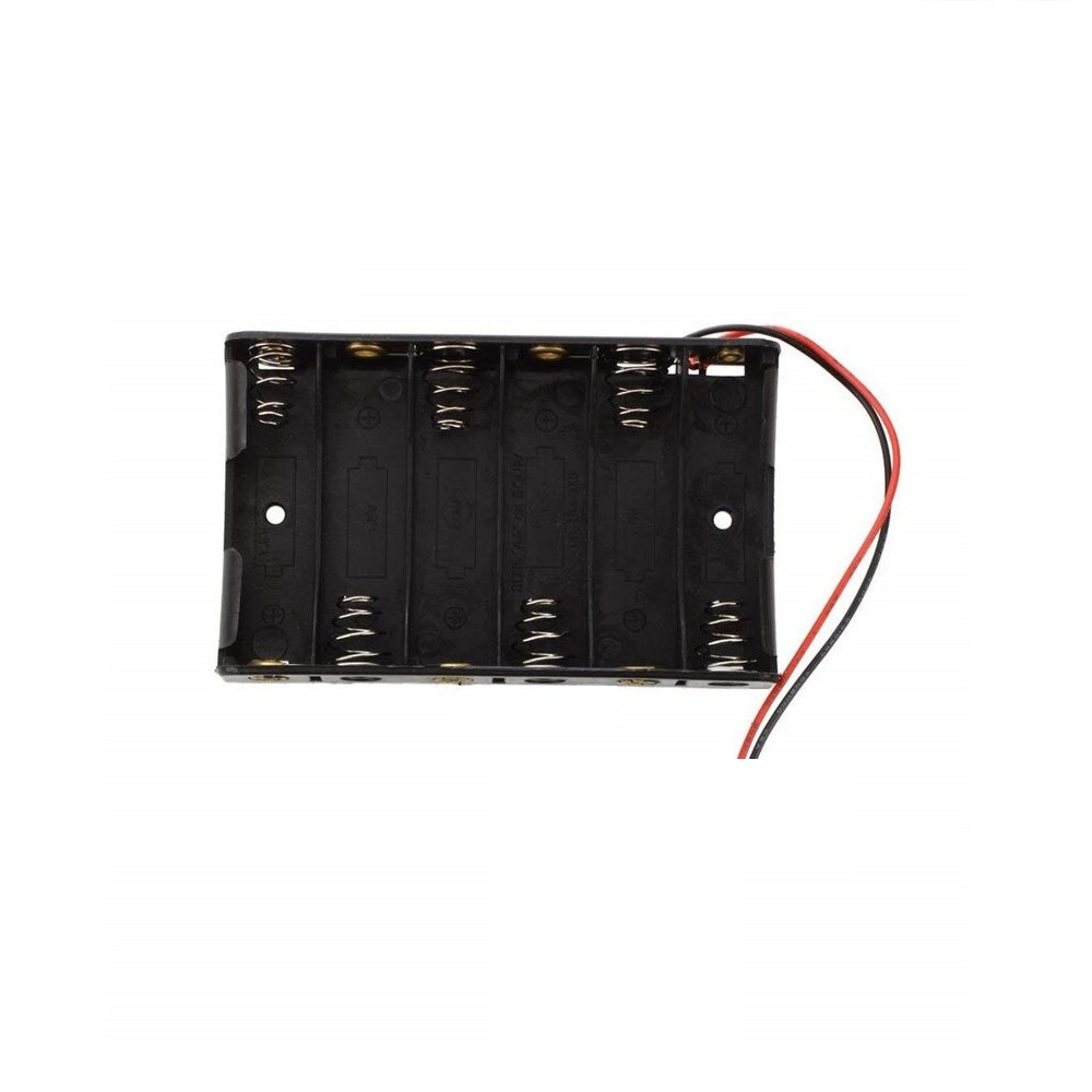 6 x 1.5V AA Flat Battery Case Connector