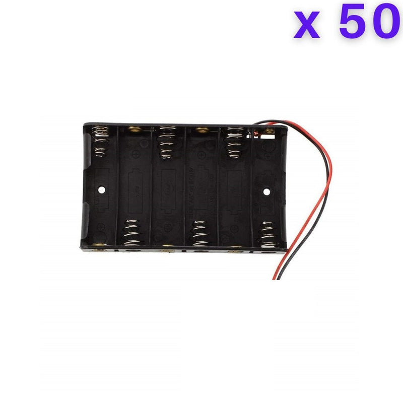 6 x 1.5V AA Flat Battery Case Connector