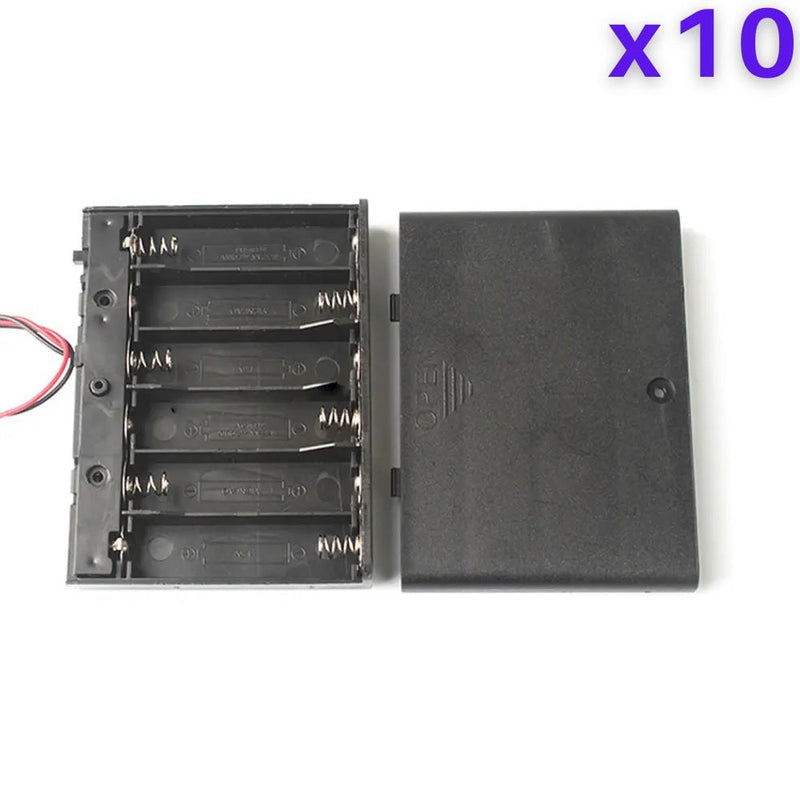6 x 1.5V AA Battery Case Connector with Cover