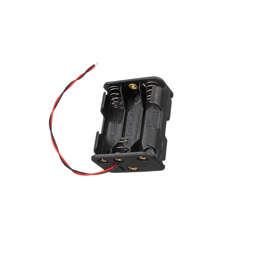 6 x 1.5V AA Battery Case Connector - Front-Back
