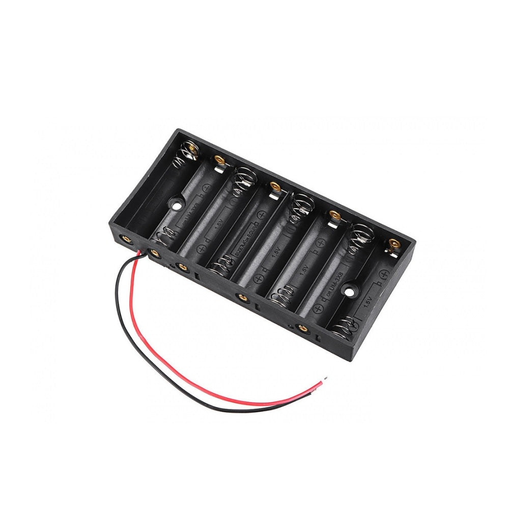 8 x 1.5V AA Flat Battery Case Connector