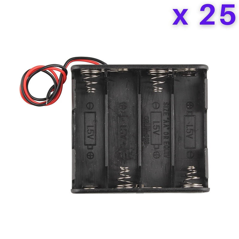 8 x 1.5V AA Battery Case Connector - Front-Back