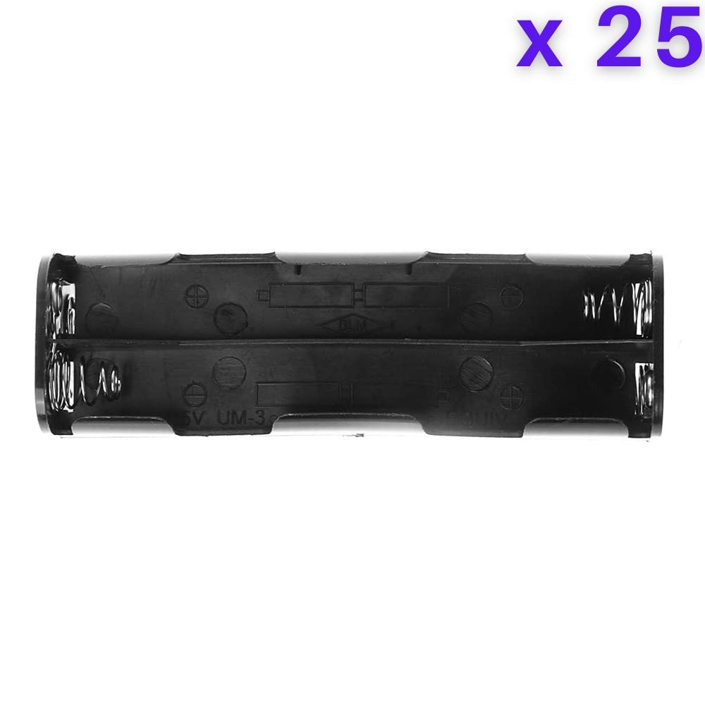 8 x 1.5V AA Battery Strip Case Connector - Long Front-Back