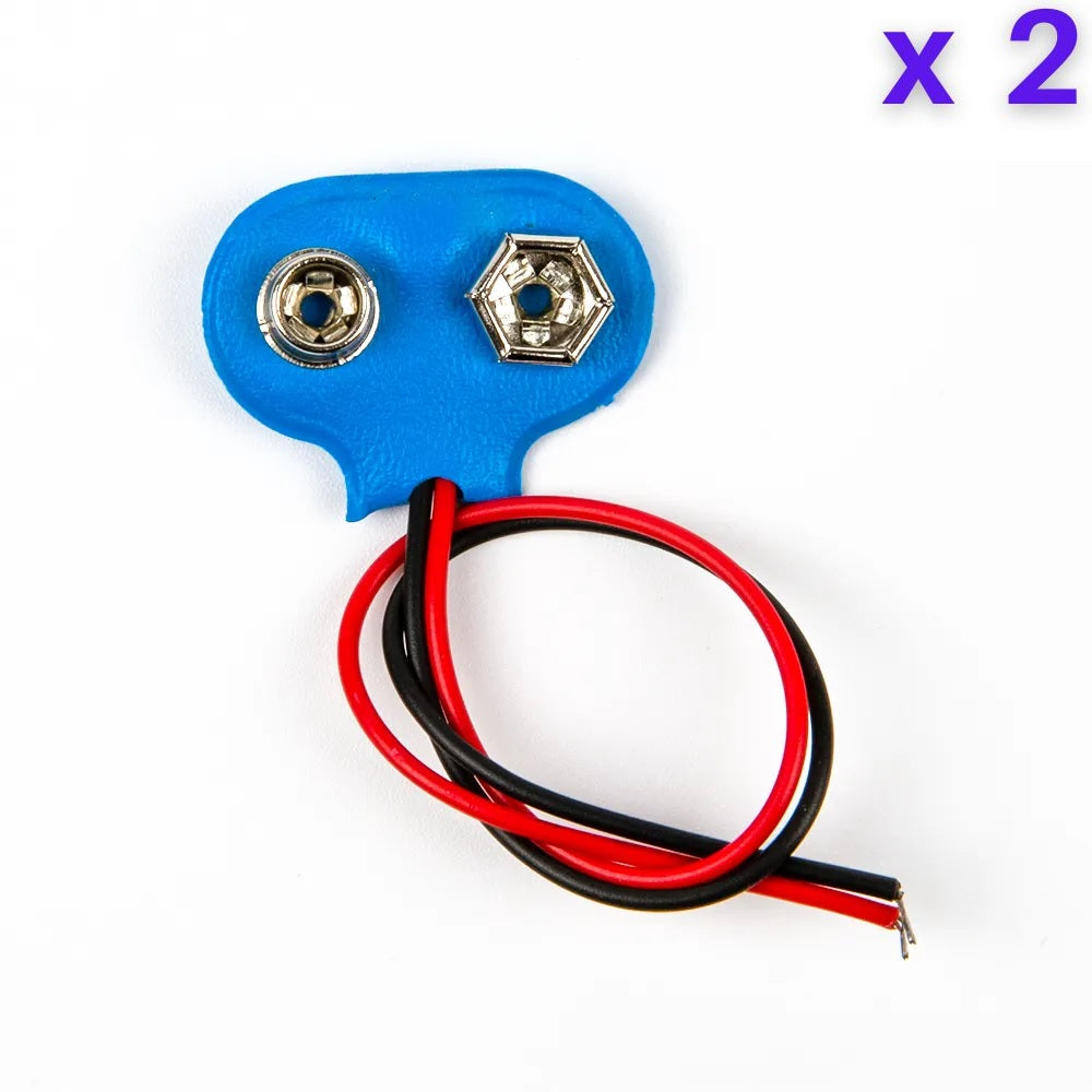 9V Battery Snap Blue