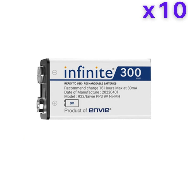 ENVIE (9V Infinite) Ni-Mh 300mAh Capacity Rechargeable Battery