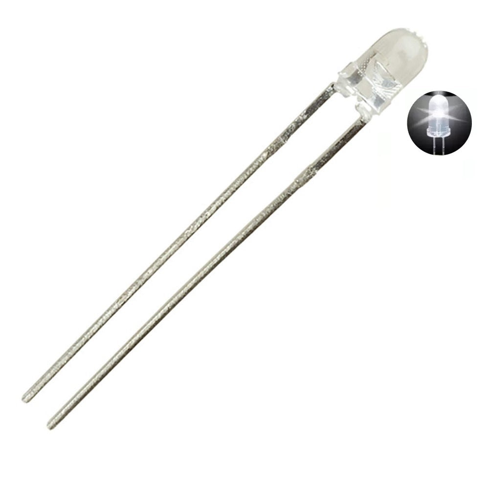 3mm White/White Led