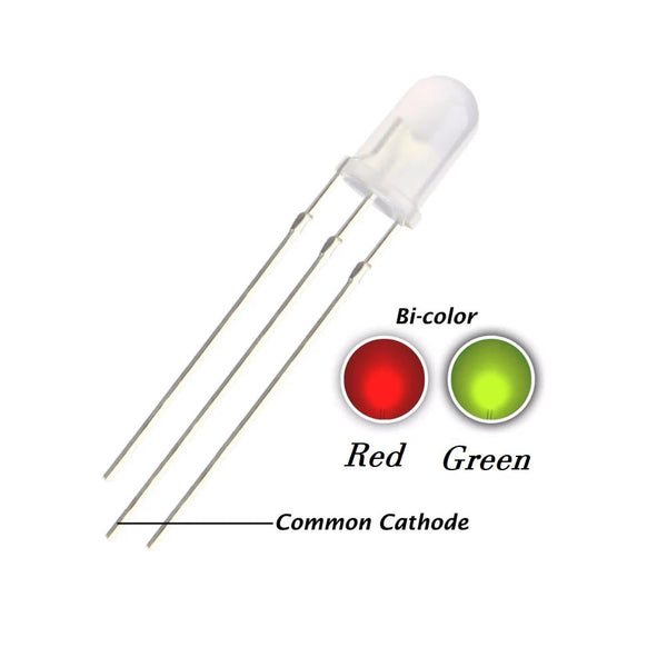 3mm Red/Green Common Cathode Dual Led