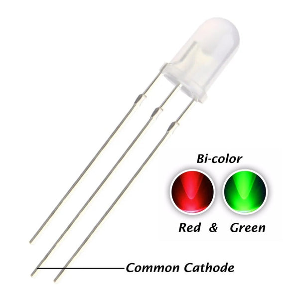 5mm Red/Green Common Cathode Dual LED