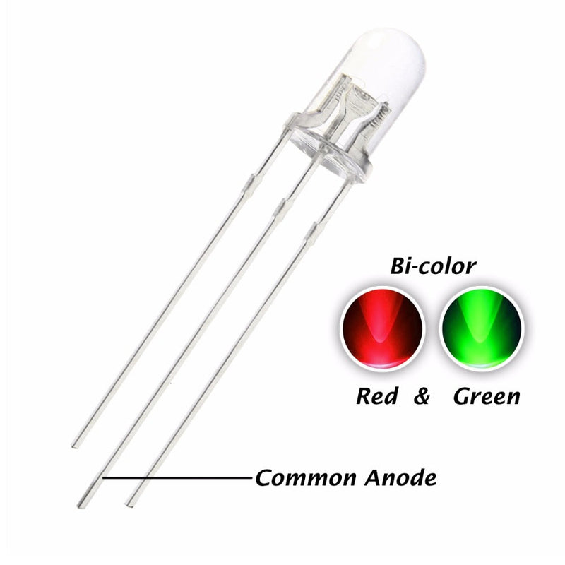 5mm Red/Green Common Anode Dual LED