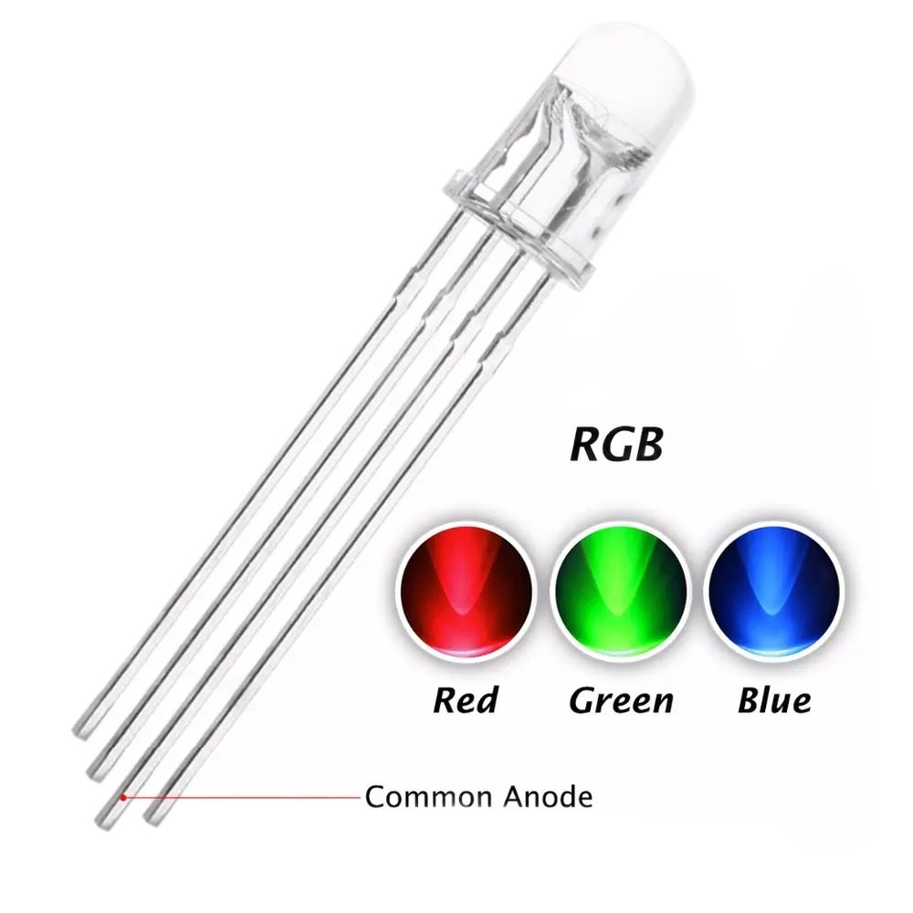 5mm RGB Common Anode Clear LED