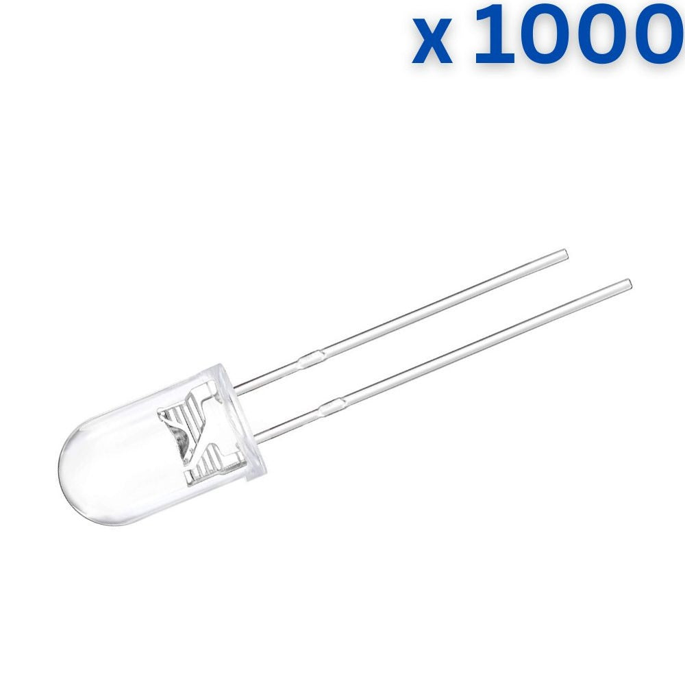 5mm White/Red Blinking LED