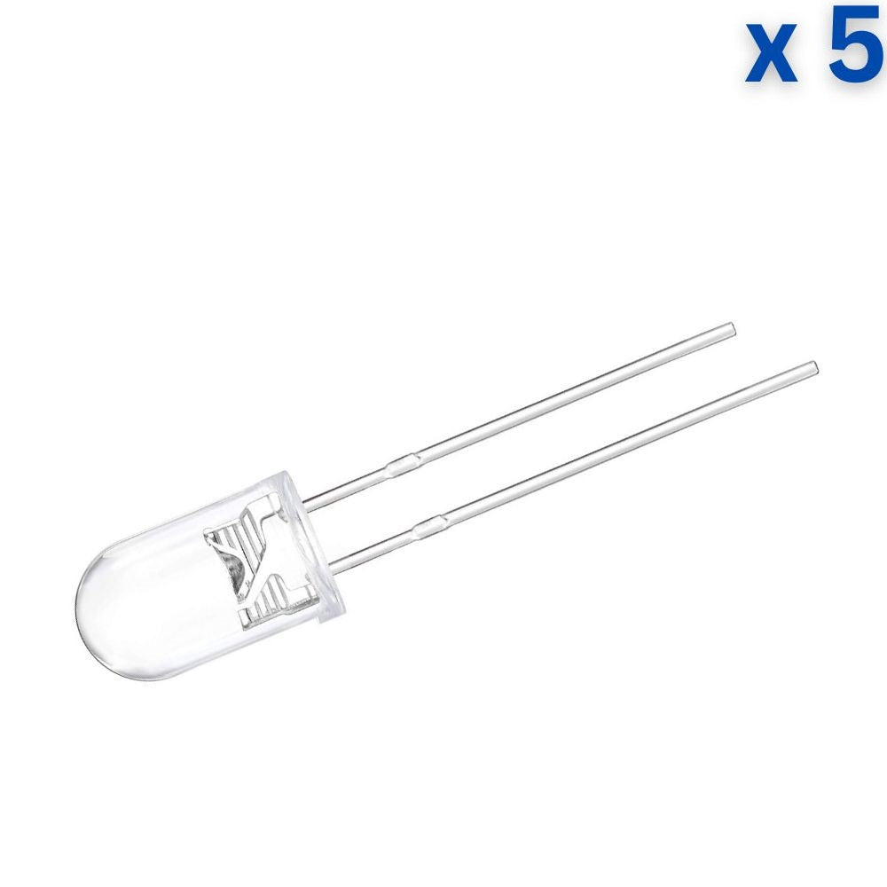 5mm White/Red Blinking LED