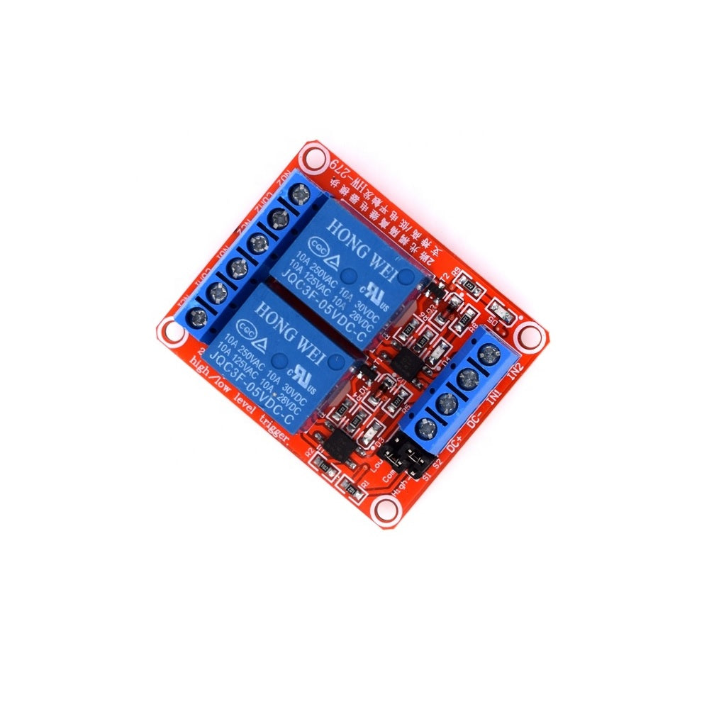 thumbnail image 2 of 12V 2 Channel Relay Module With Optocoupler – High/Low Level Trigger, Arduino/PIC Compatible 2 of 5