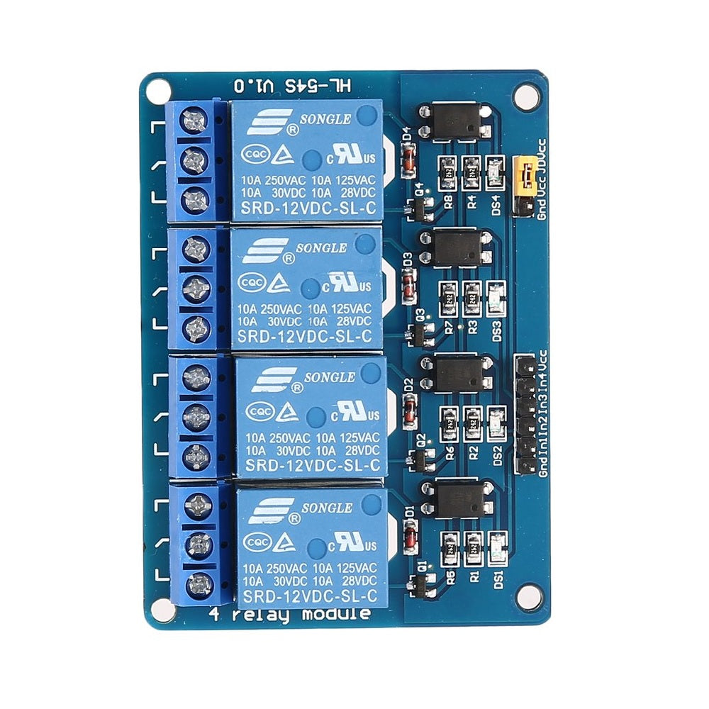 24v Relay Module With Plc Connection 4 Channel 24V Relay Module with Optocoupler
