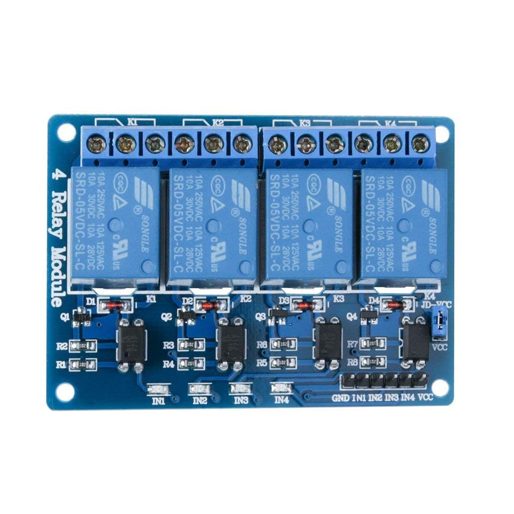 4 Channel 5V Relay Module with Optocoupler