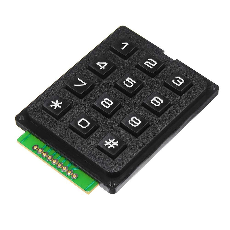 4×3 12-key Keyboard / Keypad Telephone Style – Black