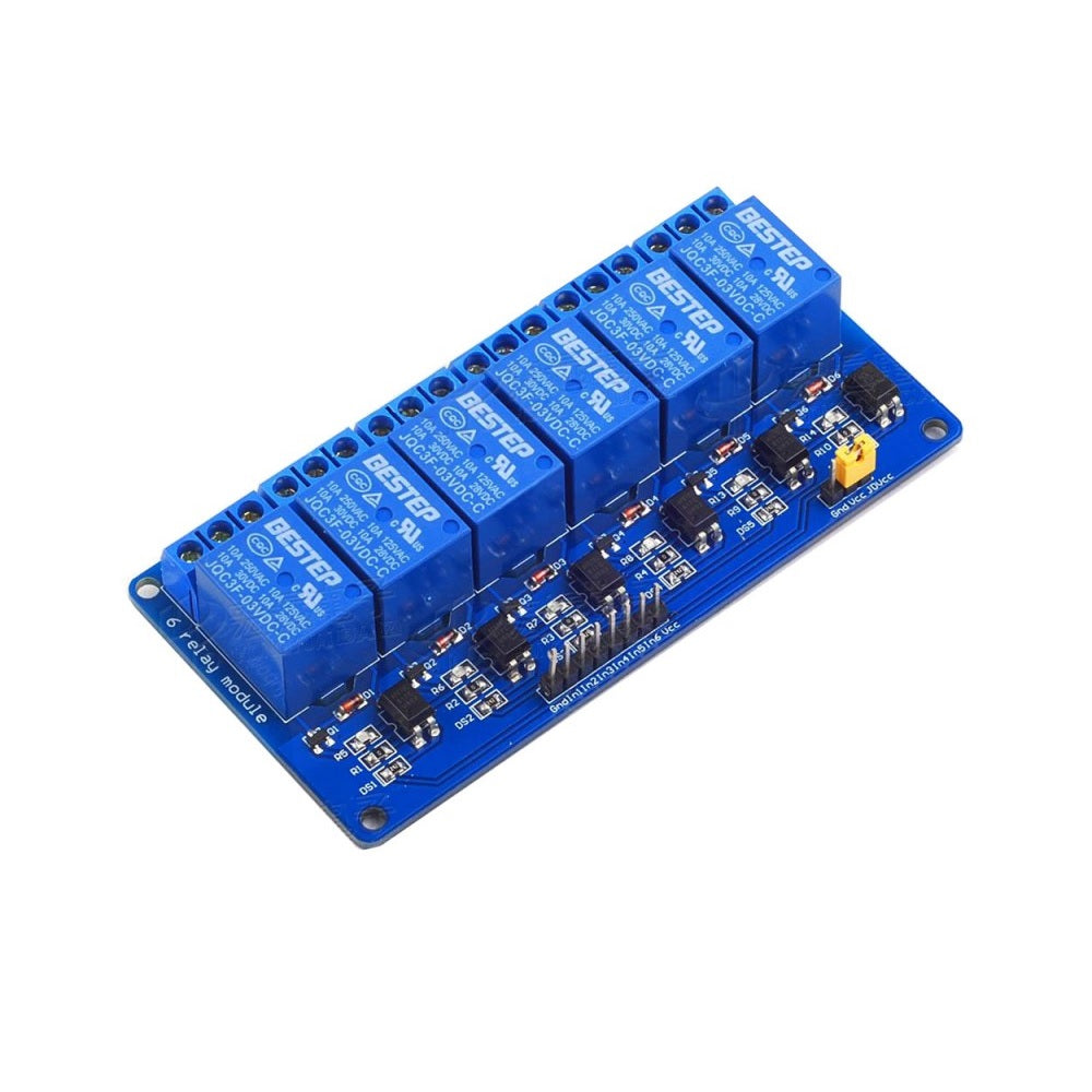 6 Channel 5V Relay Module with Optocoupler