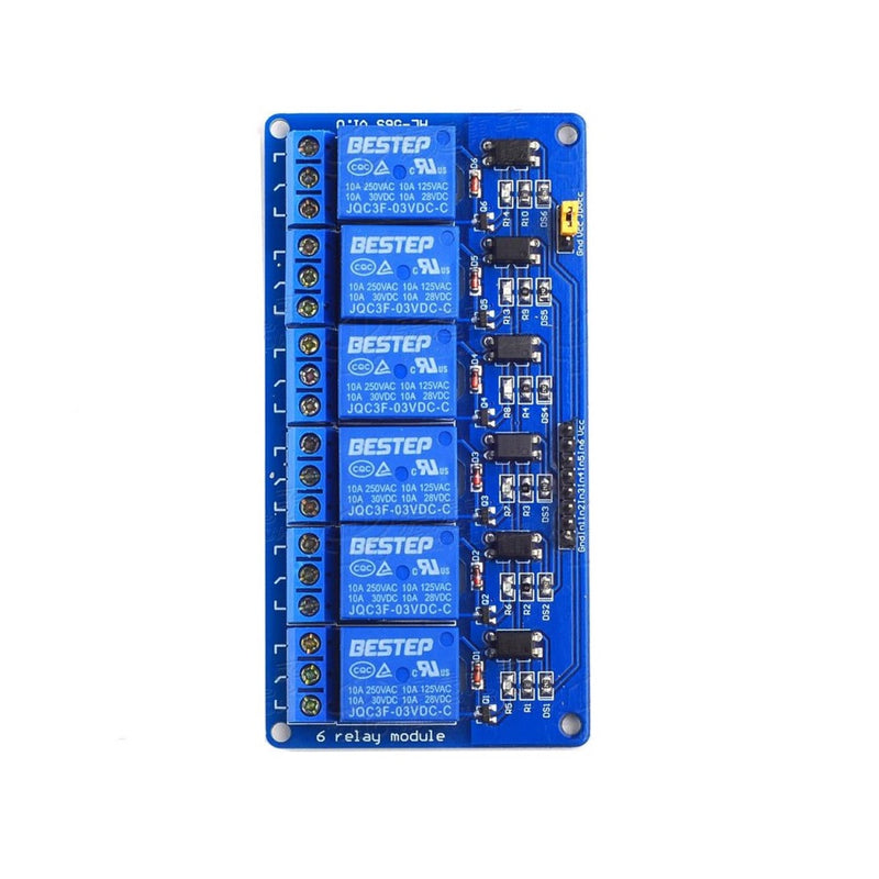 6 Channel 5V Relay Module with Optocoupler