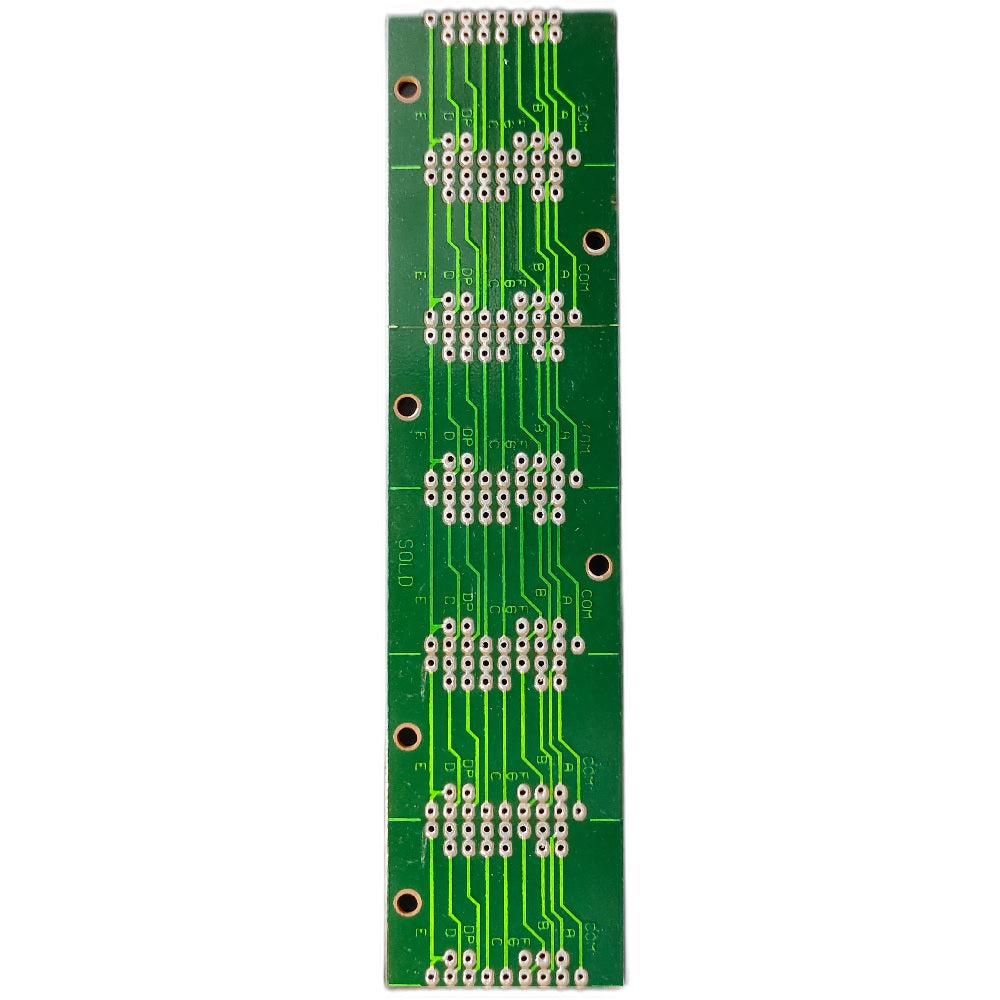 6 Digit 1 inch Display Single Sided Phenolic PCB (138x35)mm