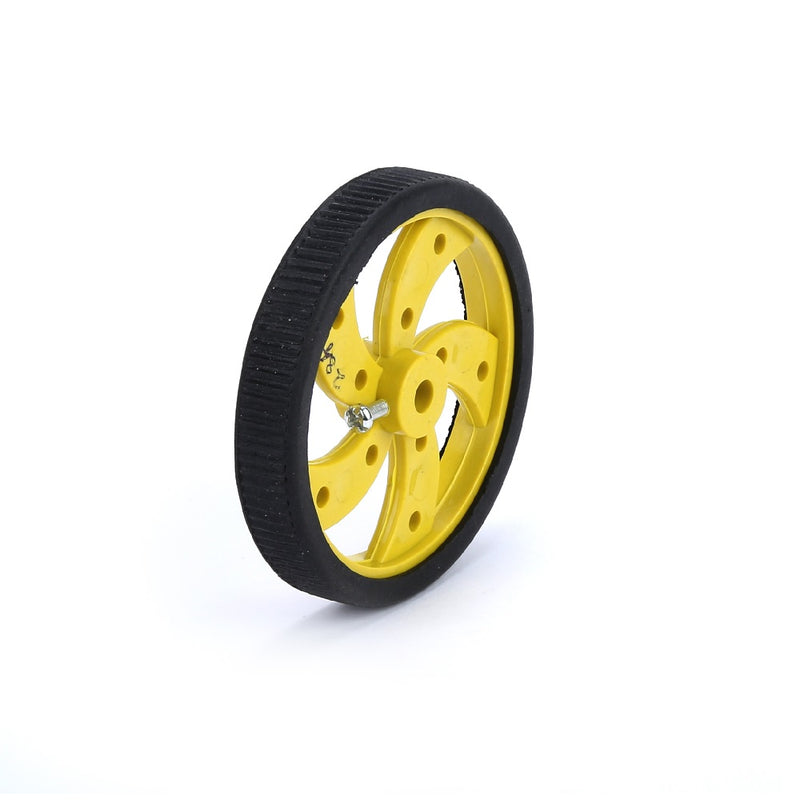 80x10mm Yellow Wheel - 6mm