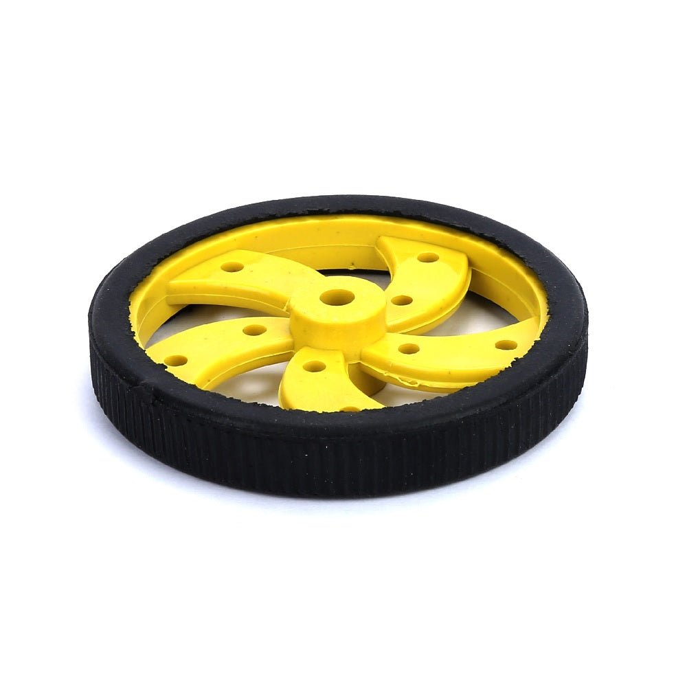 80x10mm Yellow Wheel - 6mm