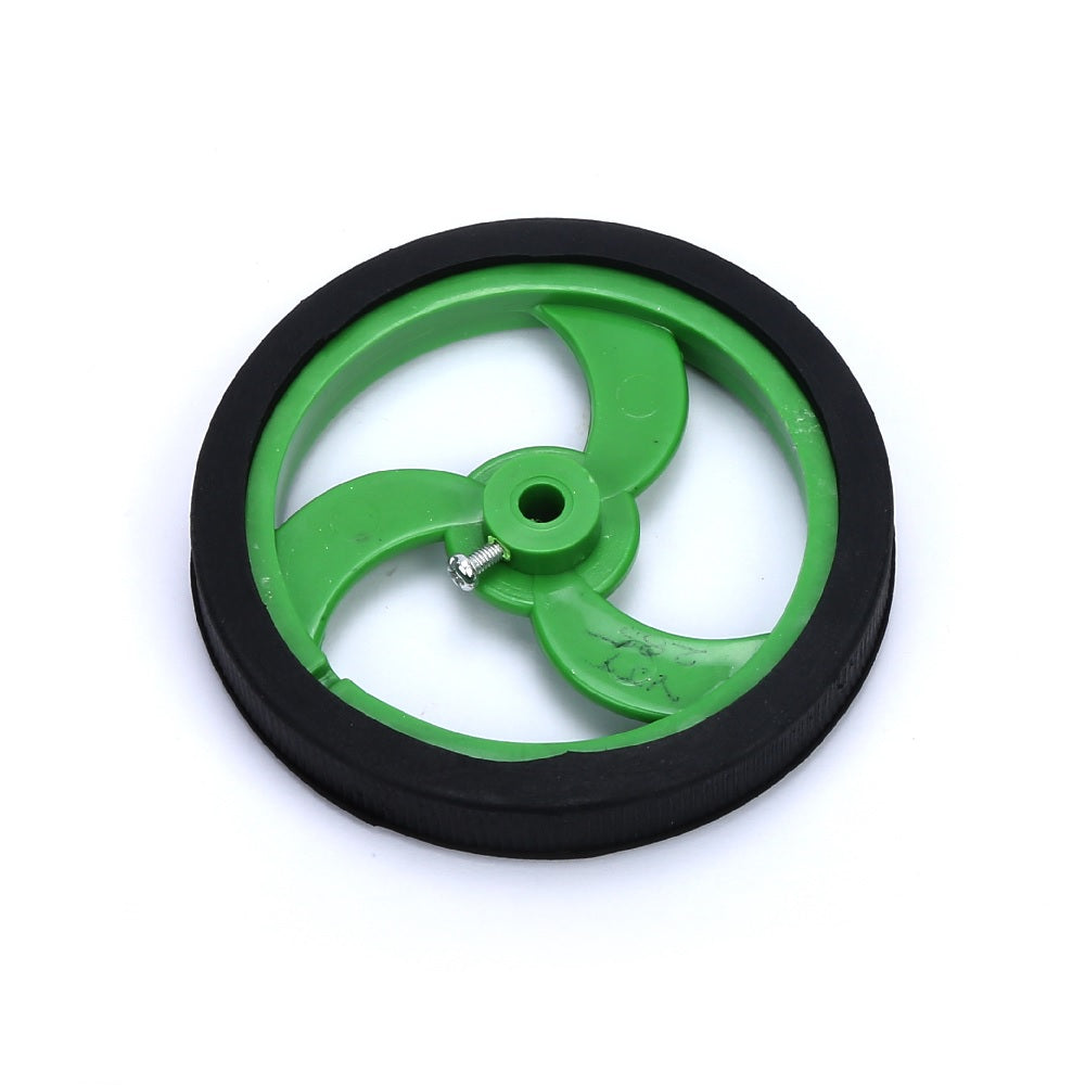 90x10mm 3Wing Green Wheel-6mm