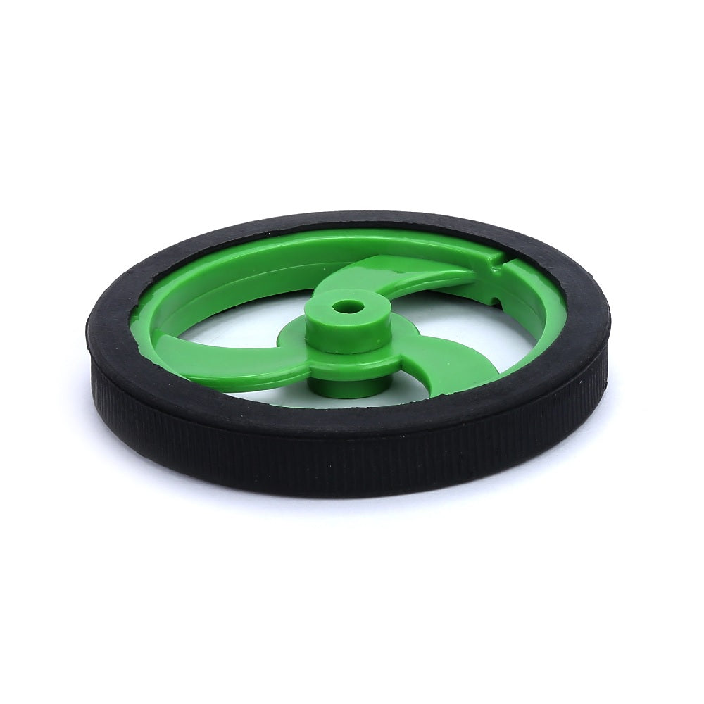 90x10mm 3Wing Green Wheel-6mm