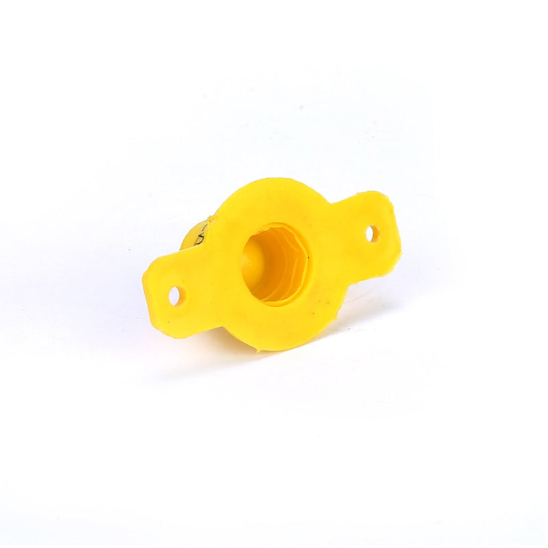 Clamped Yellow Caster Wheel