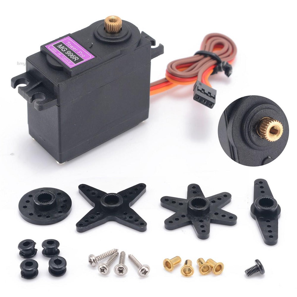 Diymore 6-Pack MG996R Metal Gear Digital Servo Motors - High Torque & Speed For RC Cars, Robots, Helicopters