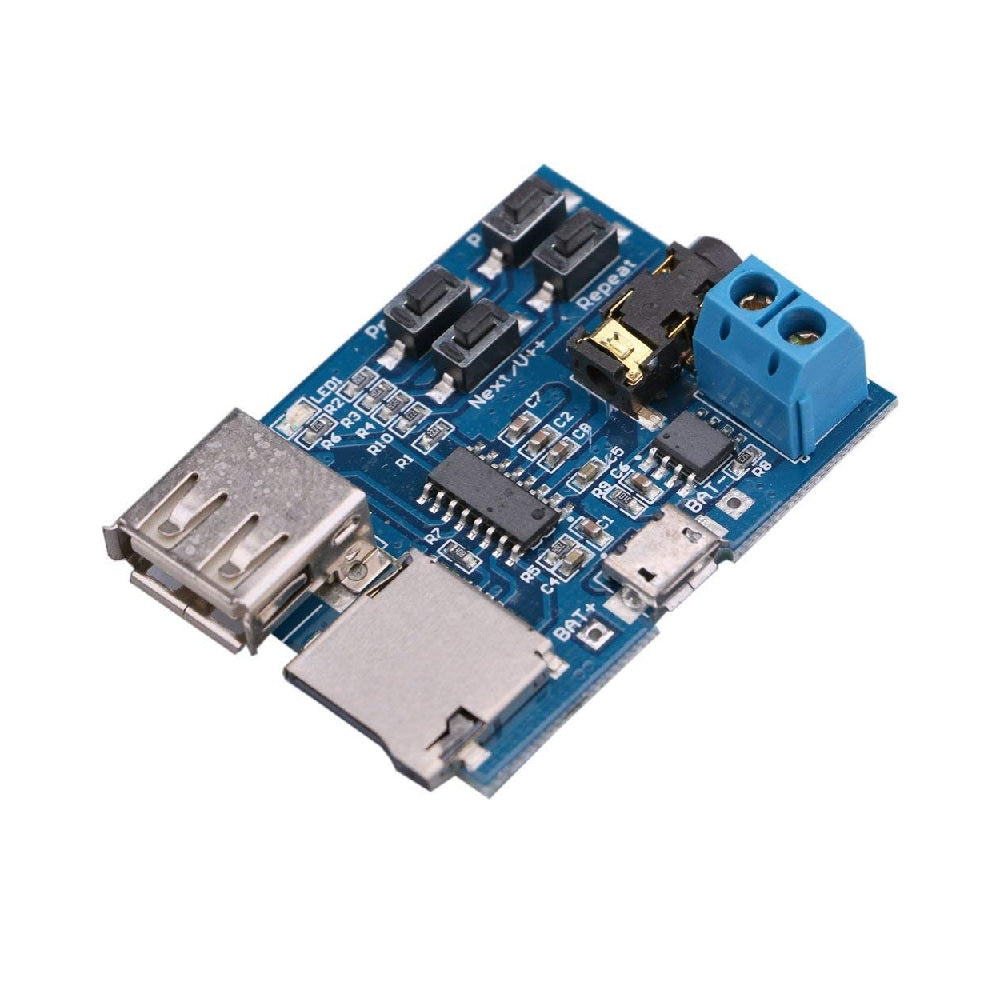 Non-Destructive MP3 Decoding Board with Self-Powered TF Card U Disk Decoded Player Module