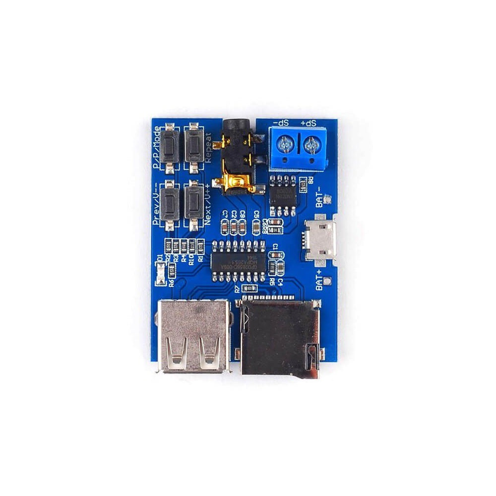 Non-Destructive MP3 Decoding Board with Self-Powered TF Card U Disk Decoded Player Module