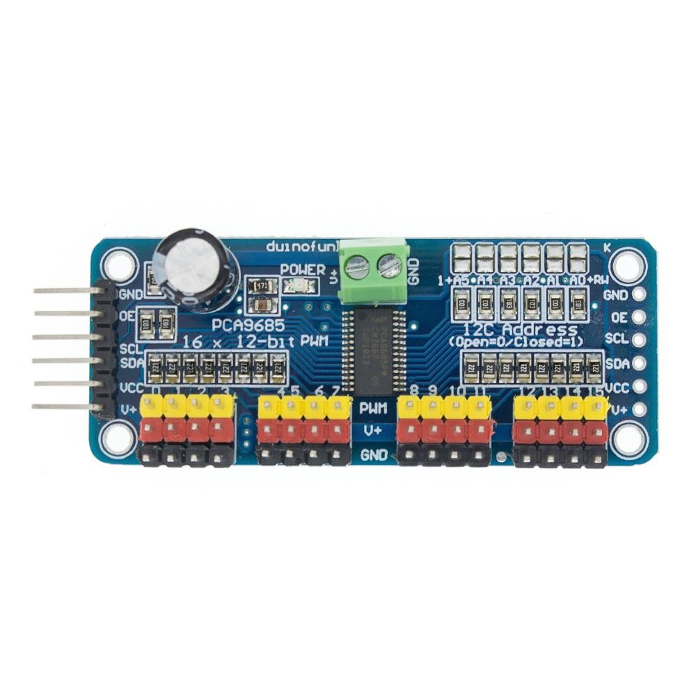 PCA9685 - 16 Channel 12-Bit PWM Servo Motor Driver I2C Module