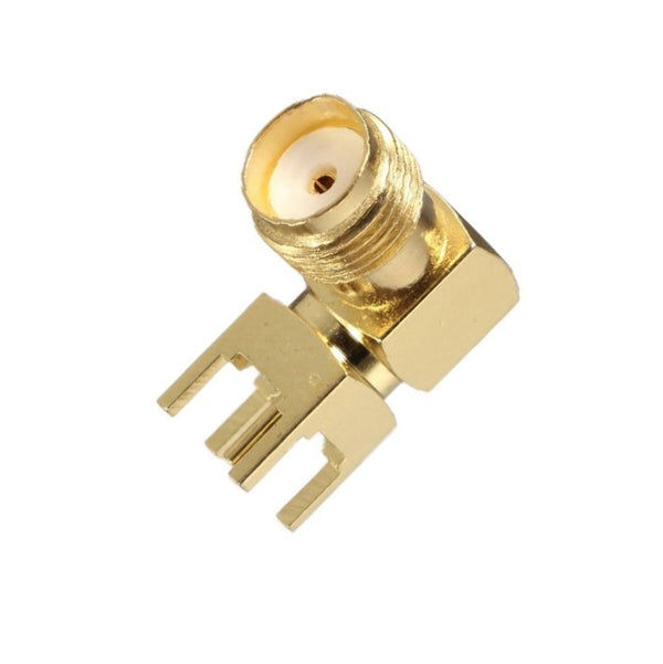 SMA Female Connector Right Angled Through-Hole for PCB Mount