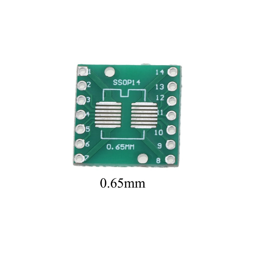 SOP14 SSOP14 TSSOP14 to DIP14 PTH Double Sided Glass PCB