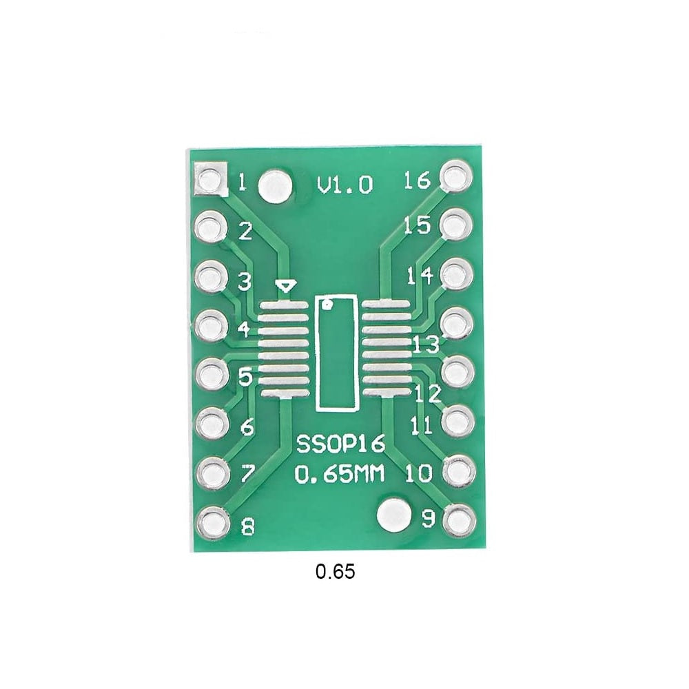 TSSOP16 SSOP16 SOP16 to DIP PTH Double Sided Glass PCB